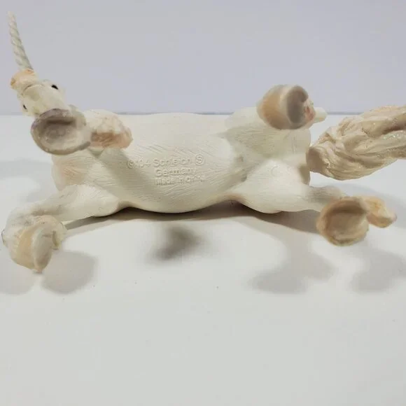 2004 Schleich White Unicorn Glitter Sparkle Mane And Tail Figurine 4 Inches - Picture 11 of 15